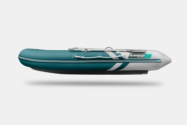 Надувная лодка GLADIATOR E330S Морской зеленый-белый