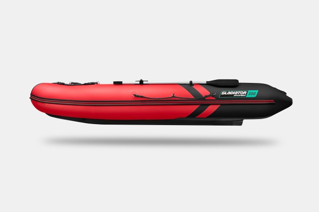 Надувная лодка GLADIATOR E350S Красно-черный