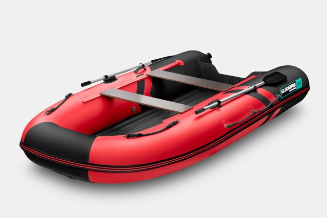 Надувная лодка GLADIATOR E350S Красно-черный