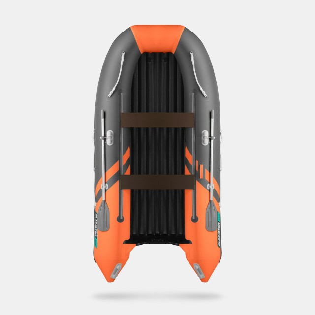 Надувная лодка GLADIATOR E350S Оранжево-темносерый