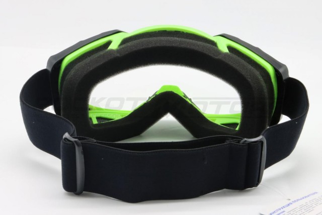 Очки кроссовые ROCKOT RM-337 (зеленый-черный/прозрачная, Anti-Scratch)