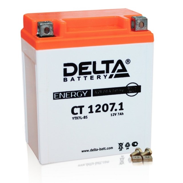 Аккумулятор Delta 1207.1 СТ (114х70х106)