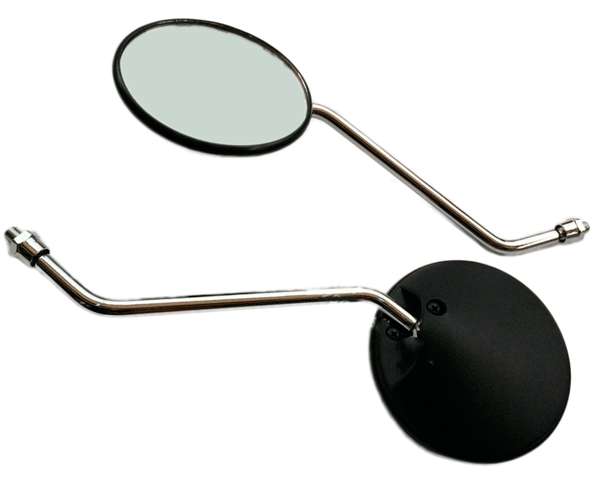 Зеркала заднего вида черные круглые 10мм (пара) ALPHA DELTA