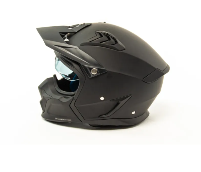 Шлем мото мотард GTX 690 #7 (M) SOLID MATT BLACK