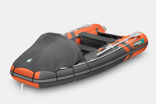 Надувная лодка GLADIATOR E350PRO Оранжево-темносерый