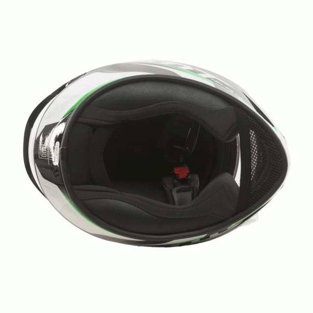 Шлем MT STINGER SPIKE Gloss, (Metallic Black White Fluo Green)