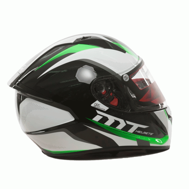 Шлем MT STINGER SPIKE Gloss, (Metallic Black White Fluo Green)