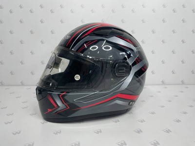 Шлем Vega Ultra (129L) (черно-серо-красный) 4XL