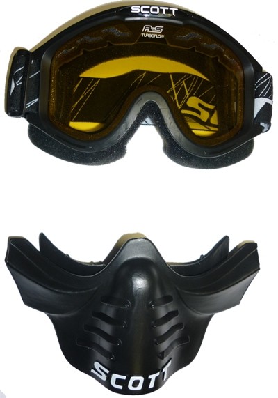 Очки (двойное стекло) SCOTT 83X SAFARI FaceMask, black yellow