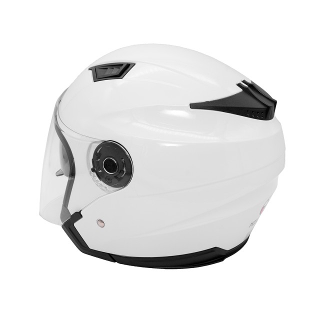 Шлем KIOSHI 516 Solid открытый со стеклом и очками (Белый XL)