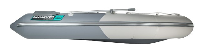 Надувная лодка GLADIATOR A320ТК Светло-темносерый