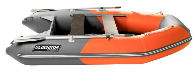 Надувная лодка GLADIATOR A280ТК Оранжево-темносерый
