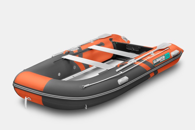 Надувная лодка GLADIATOR B370AL Оранжево-темносерый