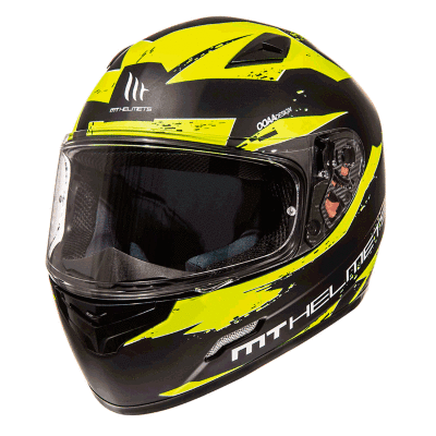 Шлем MT MUGELLO VAPOR, matt black fluor yellow