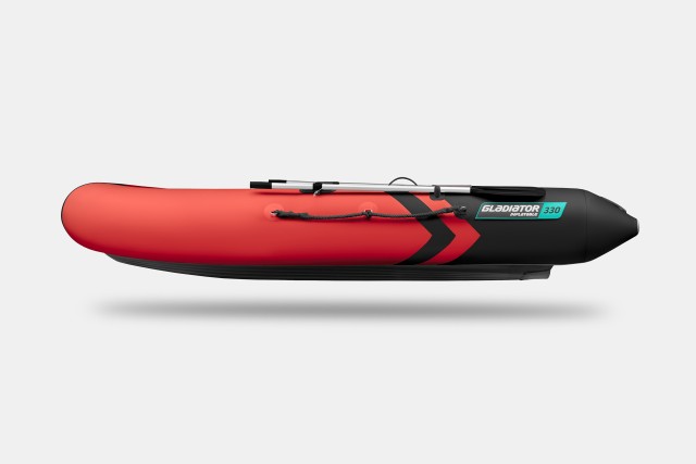 Надувная лодка GLADIATOR E330SL Красно-черный