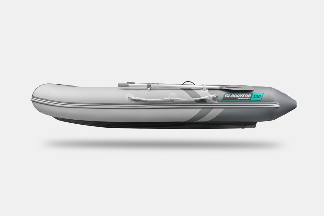 Надувная лодка GLADIATOR E300S Светло-темносерый