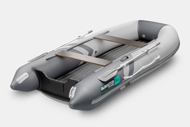 Надувная лодка GLADIATOR E300S Светло-темносерый