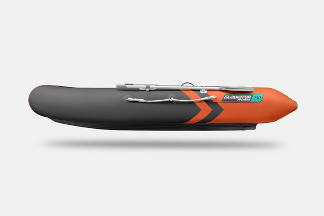 Надувная лодка GLADIATOR E330SL Оранжево-темносерый