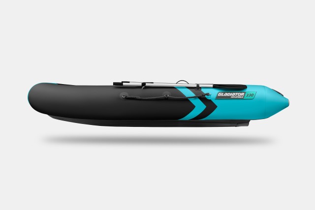 Надувная лодка GLADIATOR E330SL Черно-бирюзовый