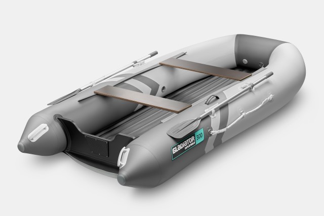 Надувная лодка GLADIATOR E300SL Светло-темносерый