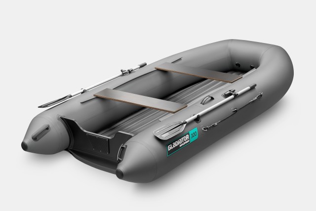 Надувная лодка GLADIATOR E300SL Темносерый