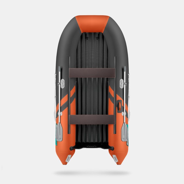 Надувная лодка GLADIATOR E300SL Оранжево-темносерый