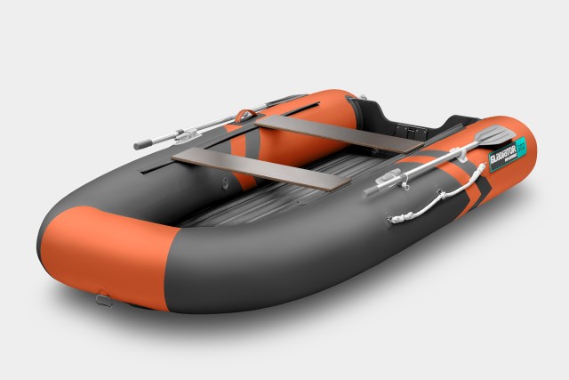 Надувная лодка GLADIATOR E300SL Оранжево-темносерый