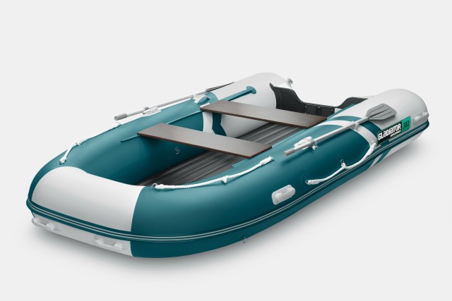 Надувная лодка GLADIATOR E380S Морской зеленый-белый