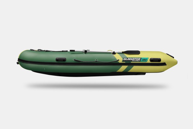 Надувная лодка GLADIATOR E380S Зелено-оливковый