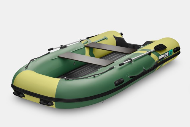 Надувная лодка GLADIATOR E380S Зелено-оливковый