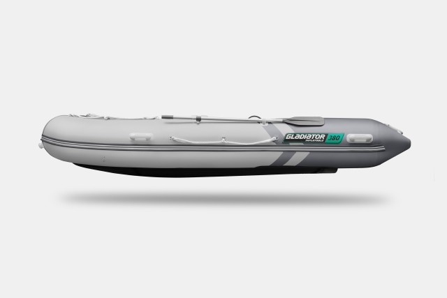 Надувная лодка GLADIATOR E380S Светло-темносерый