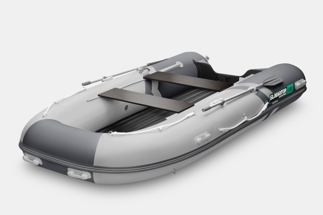 Надувная лодка GLADIATOR E380S Светло-темносерый