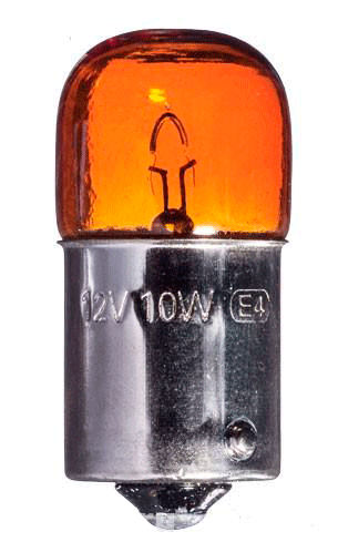 Лампа указателя поворота с цоколем ораньжевая 12V10W