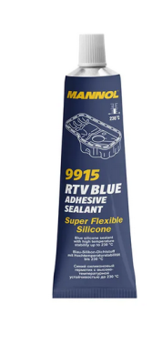 Синий силиконовый герметик MANNOL Adhesine sealant blue  -40c до +230 с 9915