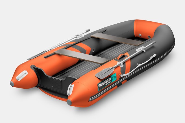 Надувная лодка GLADIATOR E330S Оранжево-темносерый