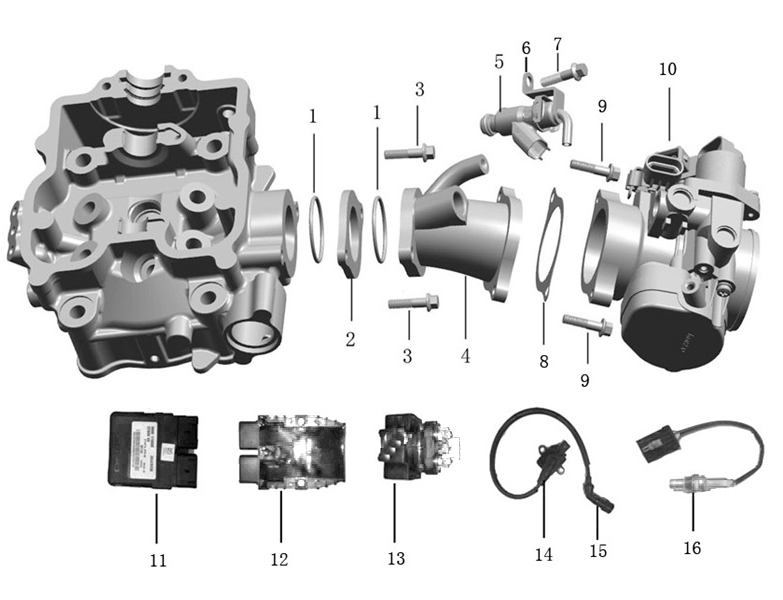 Схема Головка цилиндра ДВС II