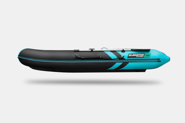 Надувная лодка GLADIATOR E330S Черно-бирюзовый