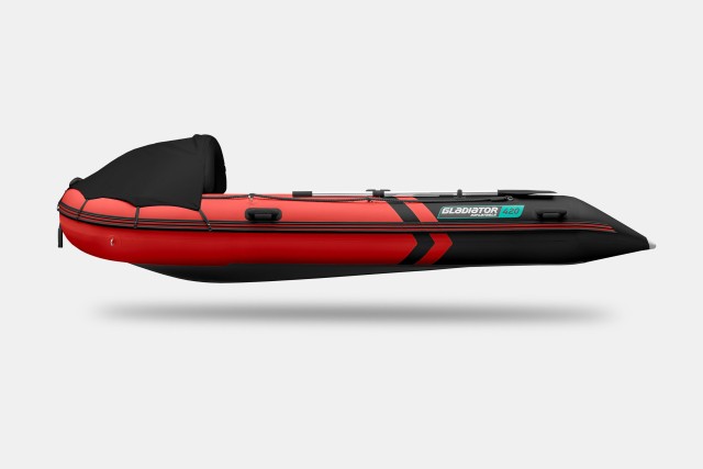 Надувная лодка GLADIATOR C420AL Красно-черный