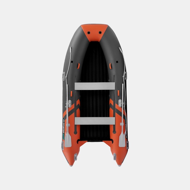 Надувная лодка GLADIATOR E380PRO Оранжево-темносерый