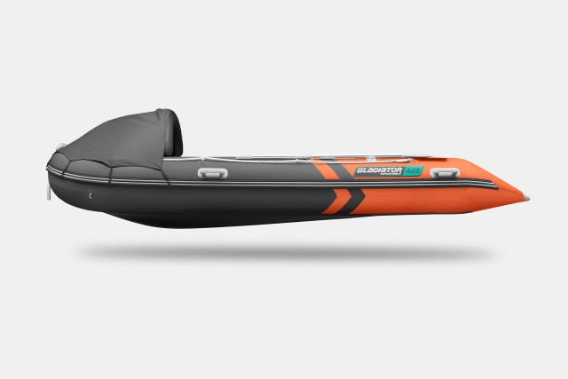 Надувная лодка GLADIATOR C420AL Оранжево-темносерый