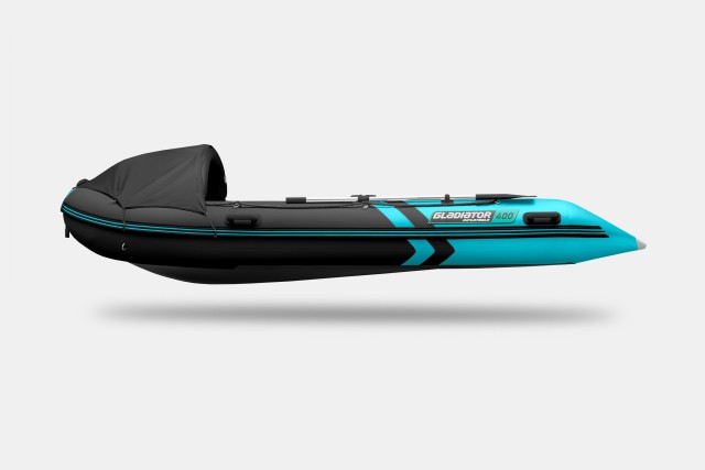 Надувная лодка GLADIATOR C400AL Черно-бирюзовый