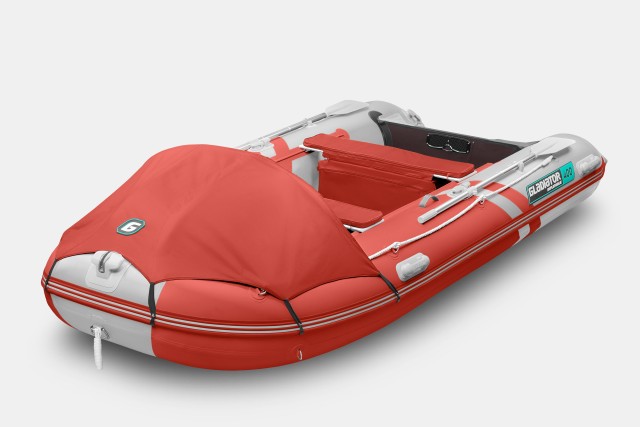 Надувная лодка GLADIATOR C400AL Красно-белый