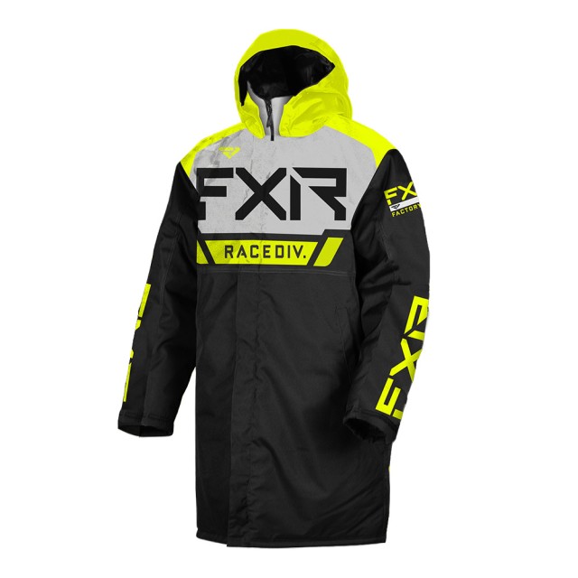 Пальто FXR Warm-Up с утеплителем, взрослые, муж. (Black/Grey/Hi Vis, XL)