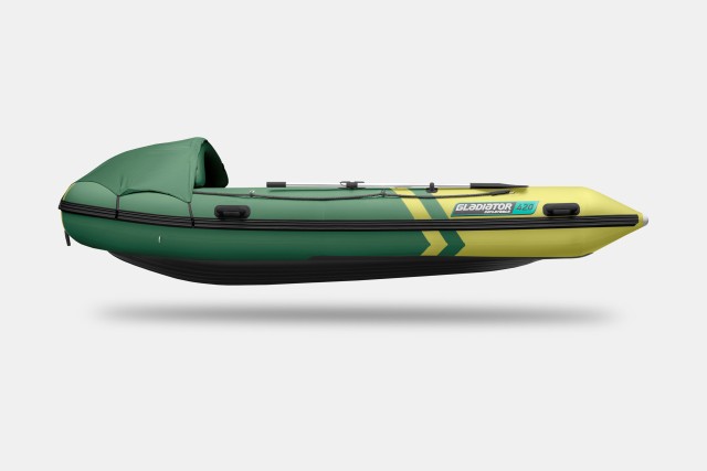 Надувная лодка GLADIATOR E420PRO Зелено-оливковый