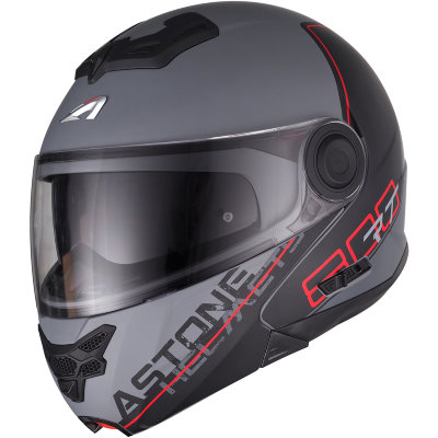 Шлем Astone LINETEK RT800 (красный/серый)