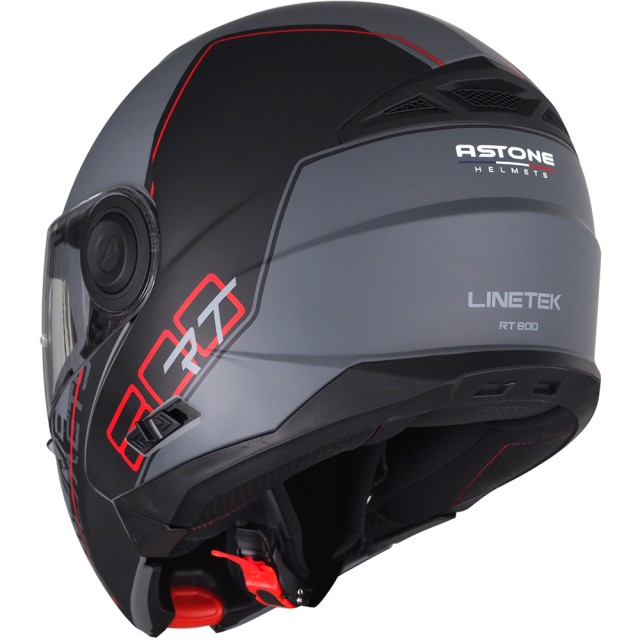Шлем Astone LINETEK RT800 (красный/серый)