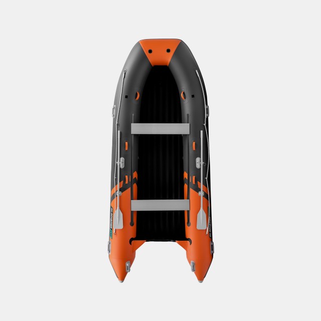 Надувная лодка GLADIATOR E450PRO Оранжево-темносерый
