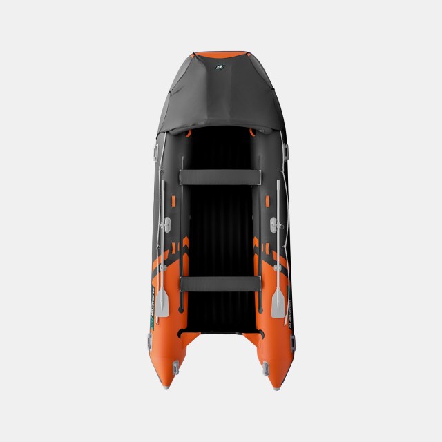 Надувная лодка GLADIATOR E450PRO Оранжево-темносерый