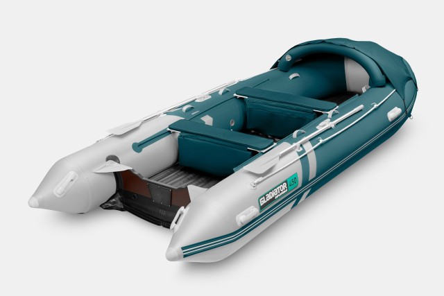 Надувная лодка GLADIATOR E450PRO Морской-зеленый-белый