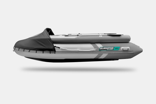 Надувная лодка GLADIATOR E380X Светло-темносерый